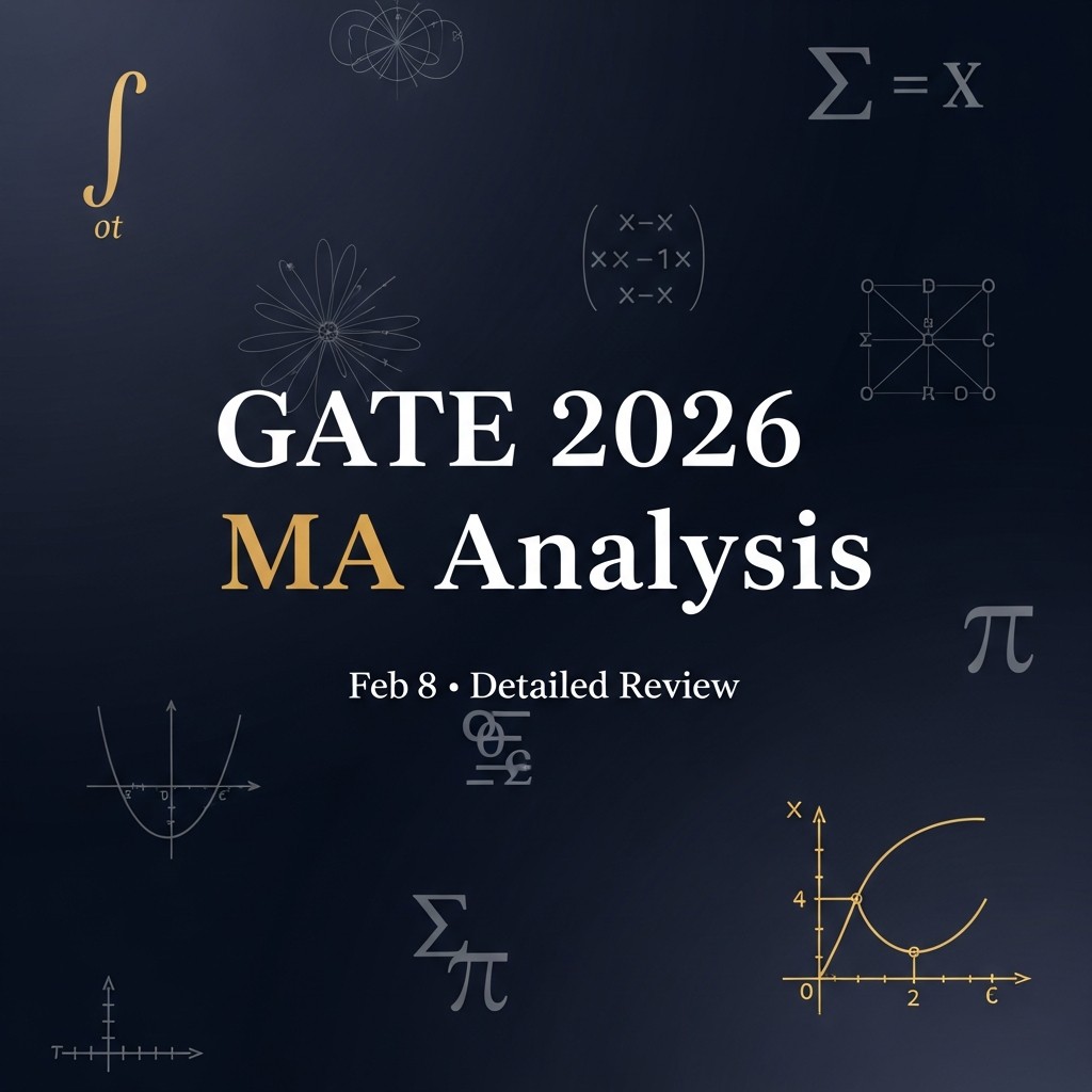 GATE 2026 Mathematics (MA) Paper Analysis: Difficulty, Weightage & Cutoffs