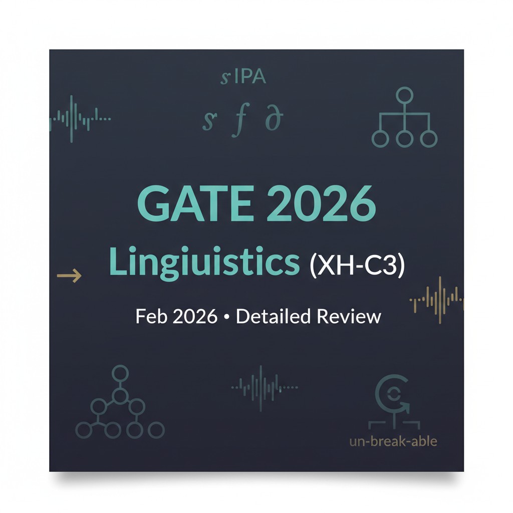 GATE 2026 Linguistics (XH-C3) Paper Analysis: Difficulty, Weightage & Cutoffs