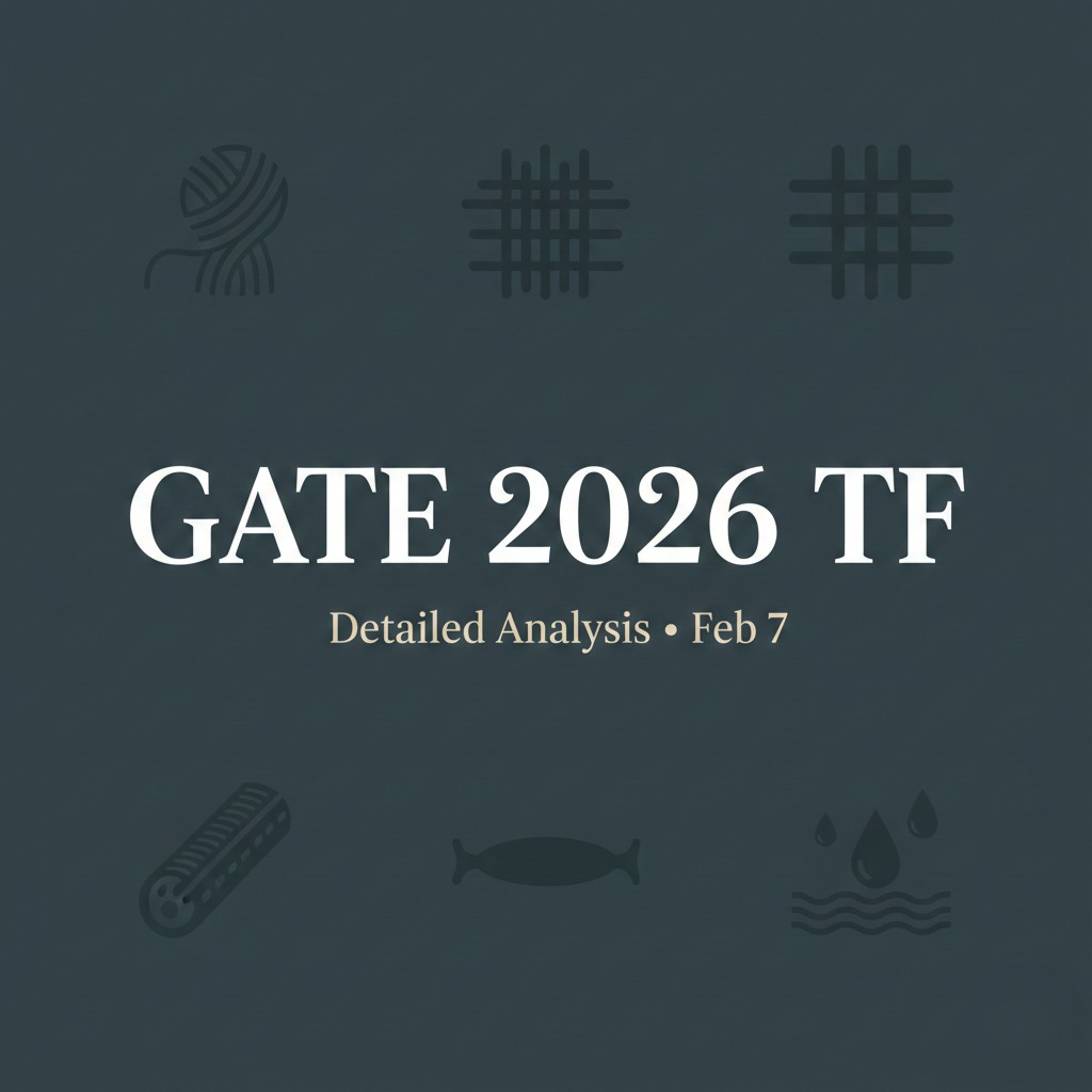GATE 2026 Textile Engineering (TF) Paper Analysis: Difficulty, Weightage & Cutoffs