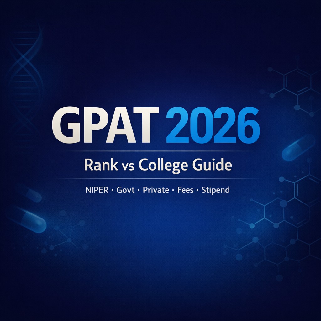 GPAT 2026 Rank vs College: NIPER, Govt & Private Cutoffs + Fees