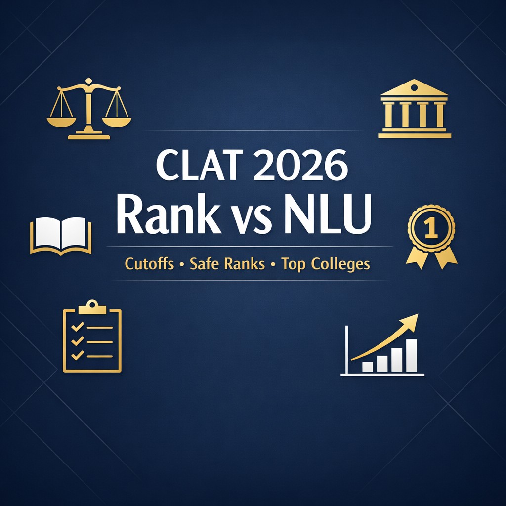 CLAT 2026 Rank vs NLU: Cutoffs, Safe Ranks & Top Colleges Guide