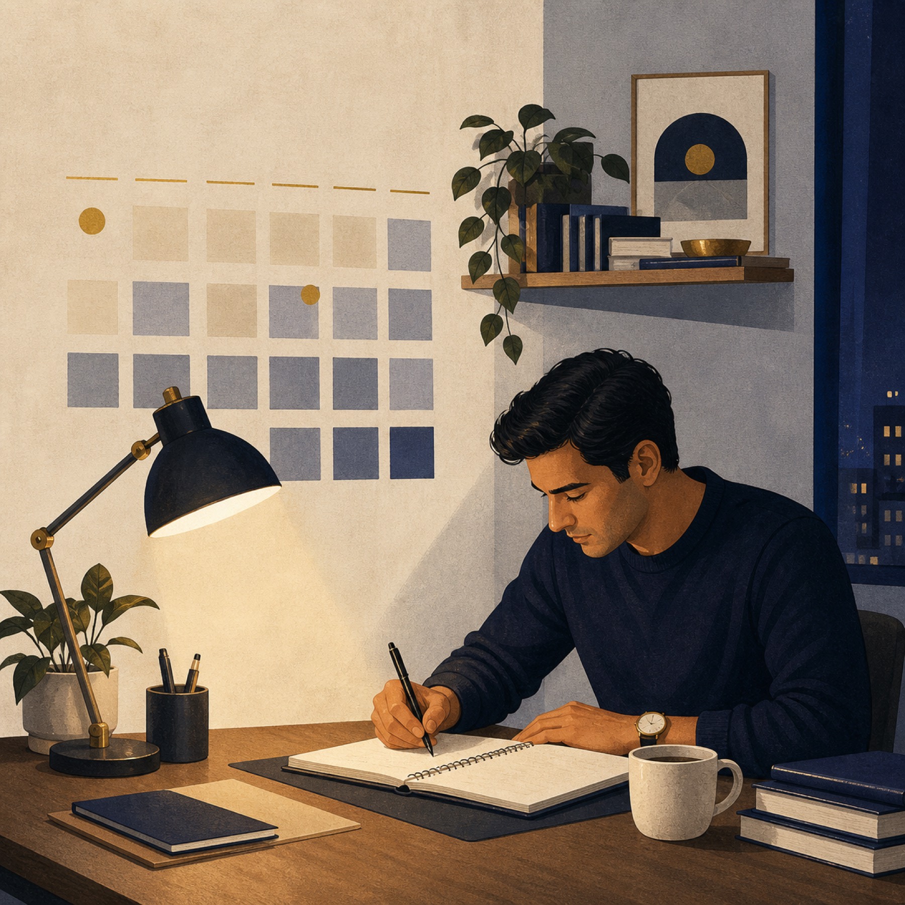 A sustainable after-work study routine