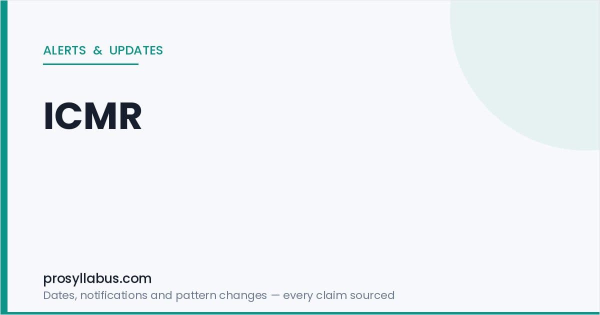 Alerts and Updates for ICMR