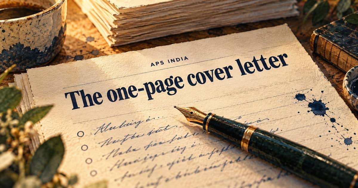 APS India Cover Letter Format (Free Sample) and What It Must List