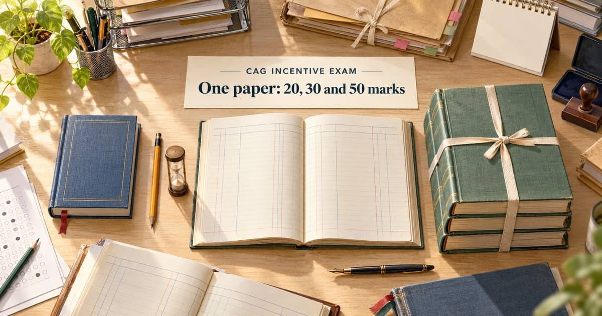 CAG Incentive Exam for Sr. Auditors: Syllabus, Sections and Marks