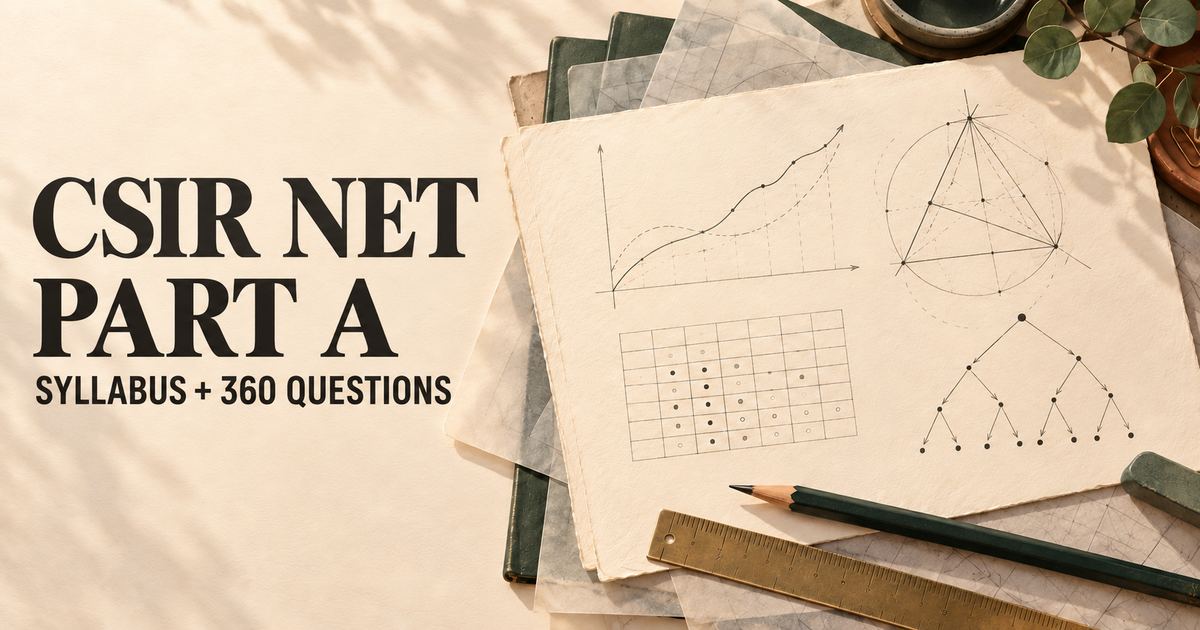 CSIR NET Part A Syllabus 2026: 360 Official Questions Analysed