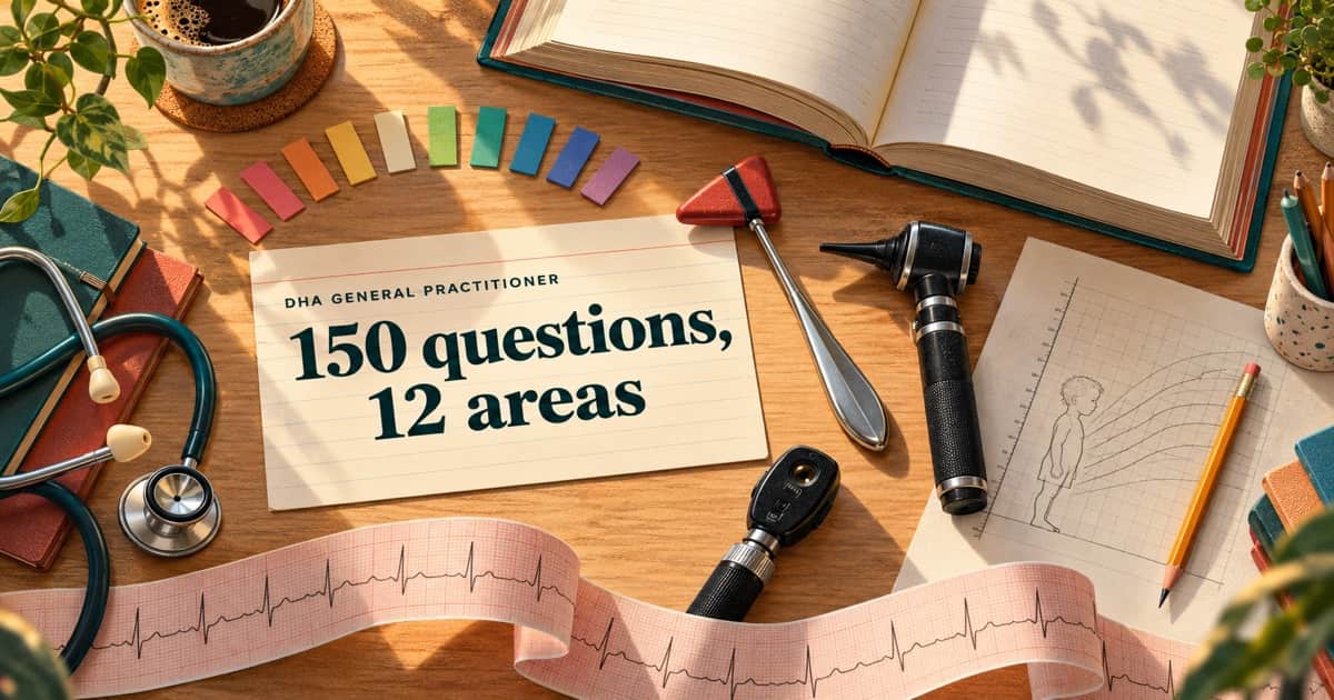 DHA GP Exam Pattern 2026: 150 Questions, 3 Hours, 60% and 12 Areas