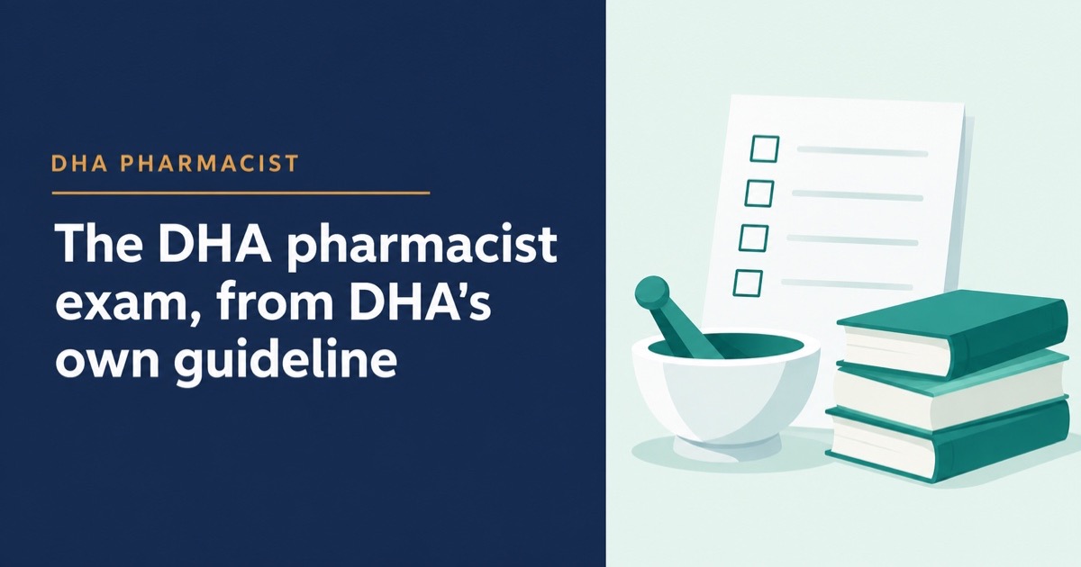 DHA Pharmacist Exam 2026: 150 Questions, 60% Pass Mark, 14 Topics