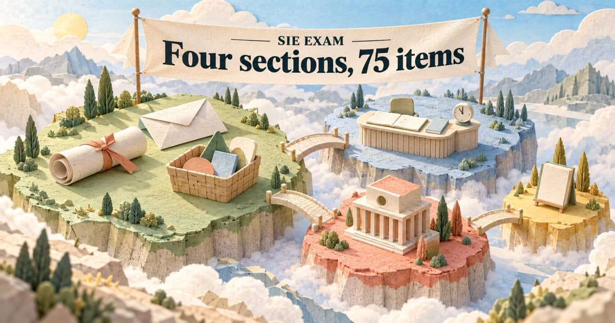 SIE Content Outline 2026: Four Sections, 75 Scored Items, 5 Pretest