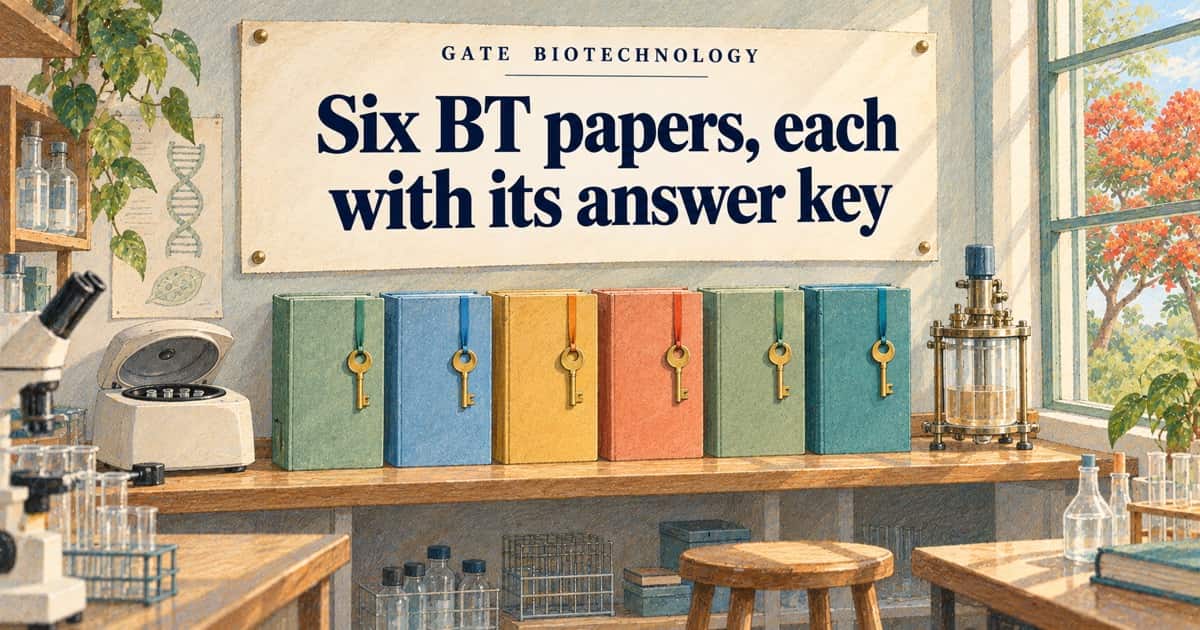 GATE BT Previous Year Papers 2021–2026 With Official Answer Keys