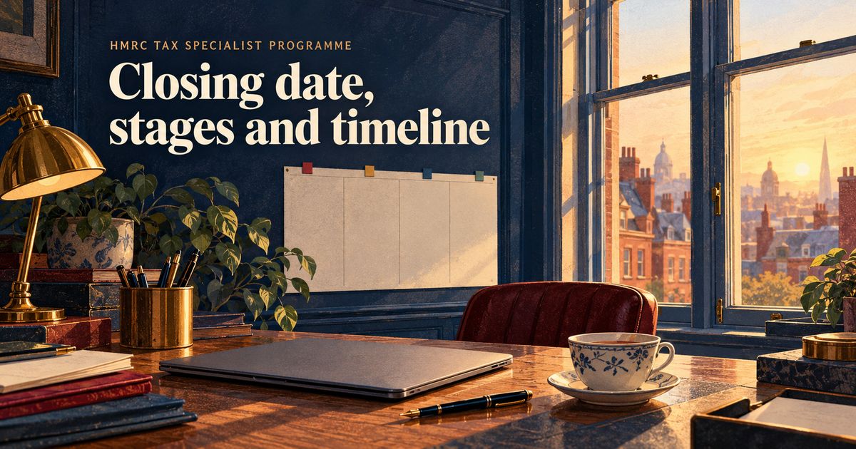 HMRC Tax Specialist Programme 2027: Closing Date, Stages and Timeline