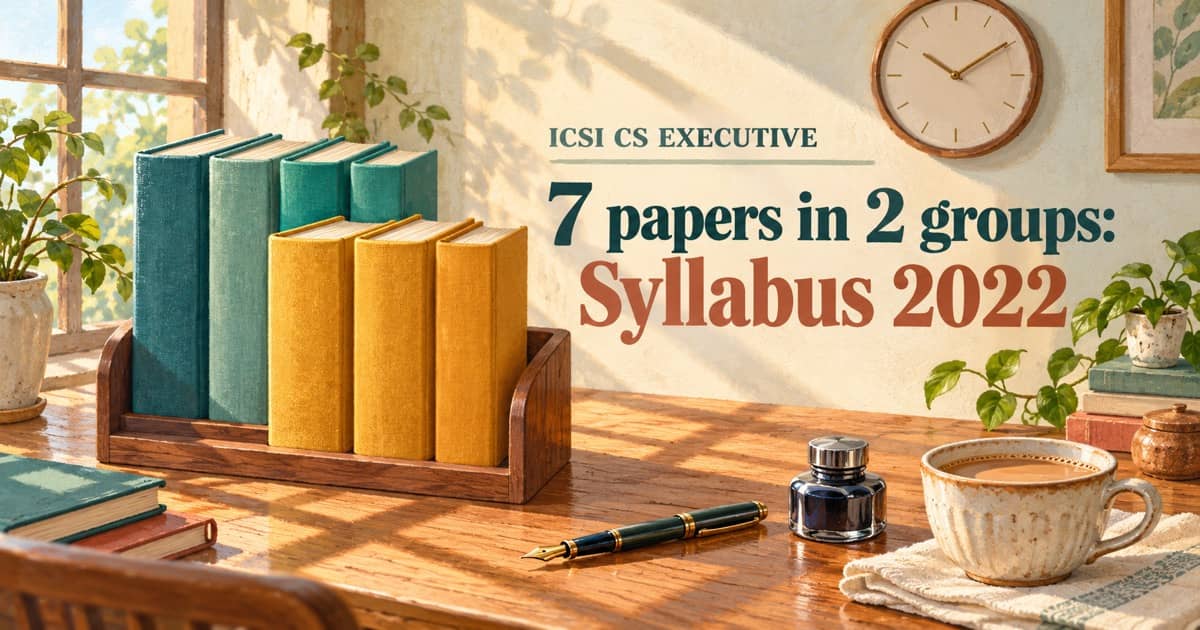CS Executive Syllabus 2022: The Seven Papers and the Two Groups