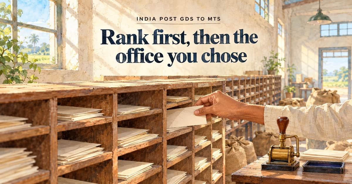 GDS to MTS Merit List: Office Preference, Joining and Why It Comes Last