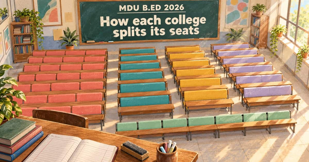 MDU B.Ed Reservation 2026: How Each College's Seats Are Split by Category