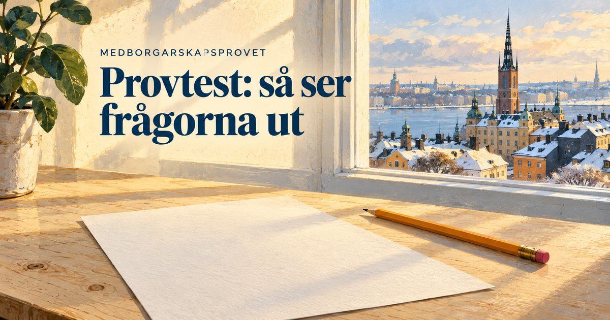 Medborgarskapsprovet test: så fungerar provet, med provfrågor