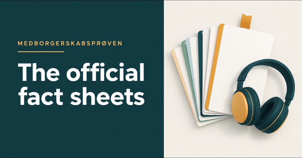 Medborgerskabsprøven Learning Material 2026: 26 Fact Sheets, What Changed