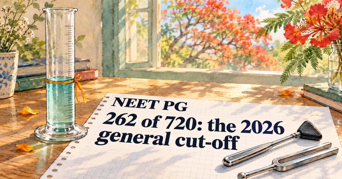 NEET PG Cut-off 2026: 262/720, and Every Reduction Since 2022