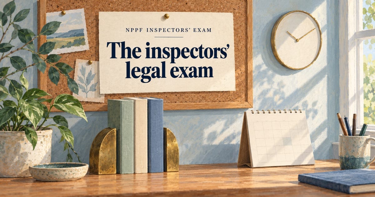 NPPF Inspectors' Exam 2027: Format, Syllabus, Pass Mark and Dates