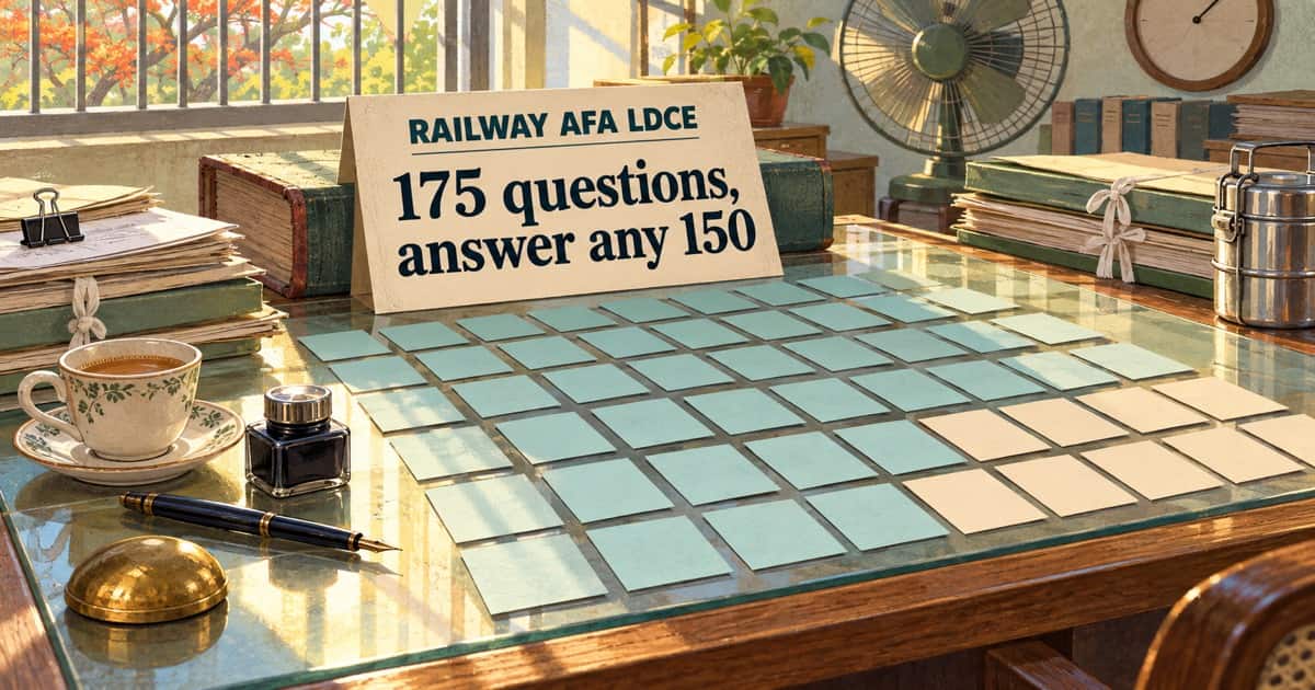 Railway AFA LDCE Pattern and Syllabus: 175 Questions, Attempt 150