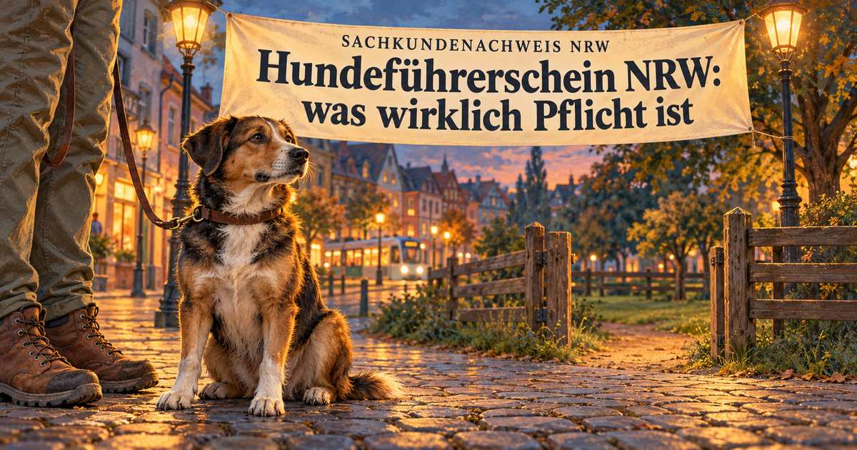 Hundeführerschein NRW 2026: Pflicht, Kosten, Ablauf, Prüfer finden