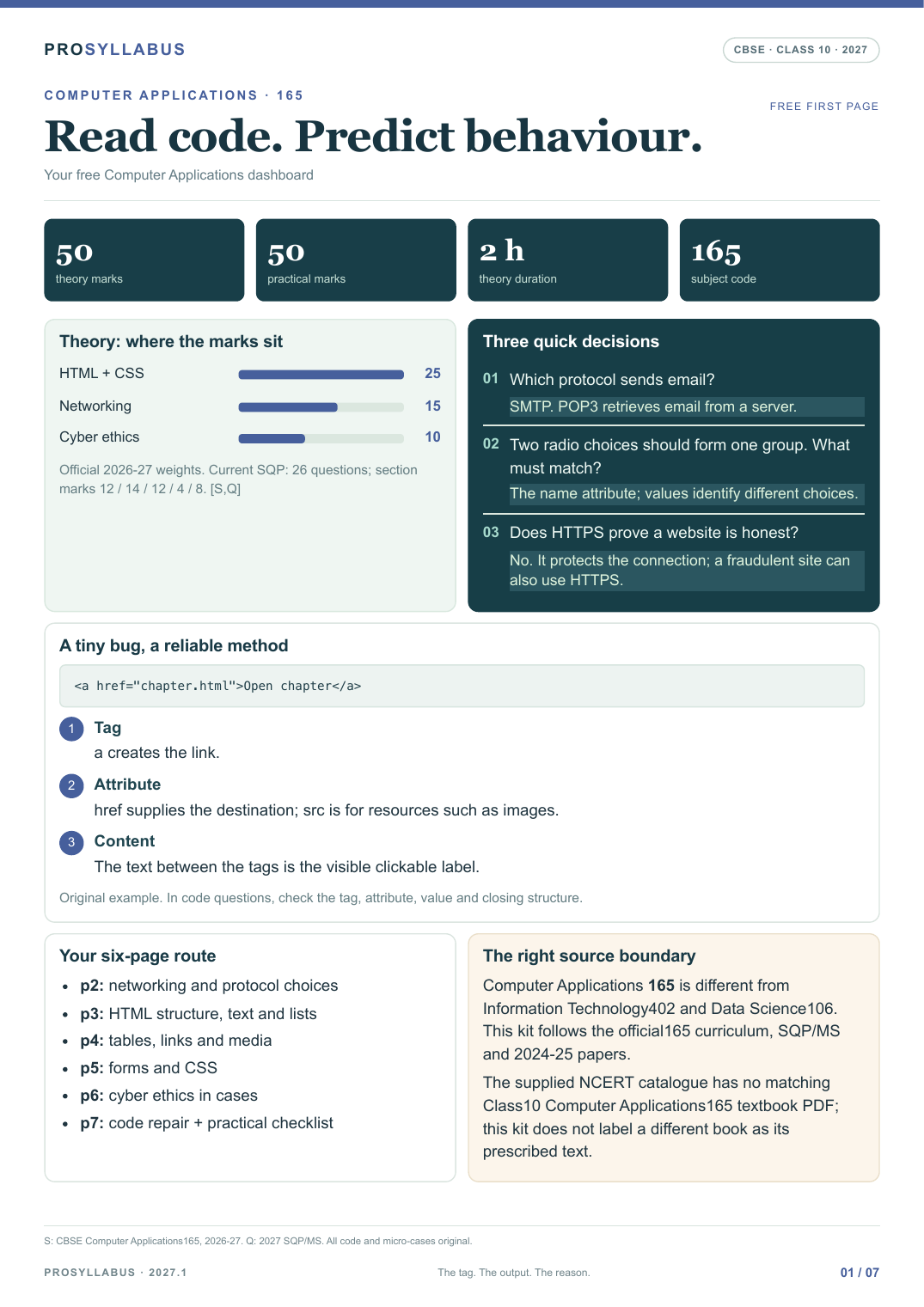 First page of Computer Applications 2027