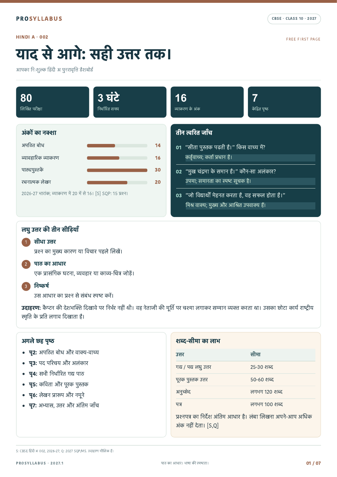 First page of Hindi A 2027